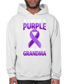 i wear purple for grandma 171# - alzheimers- Hoodie