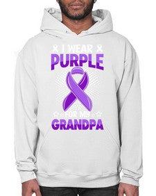 i wear purple for grandpa 172# - alzheimers- Hoodie