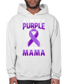 i wear purple for mama 173# - alzheimers- Hoodie
