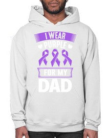 i wear purple for my 186# - alzheimers- Hoodie