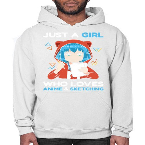 just a girl who loves anime and sketching259# - anime- Hoodie