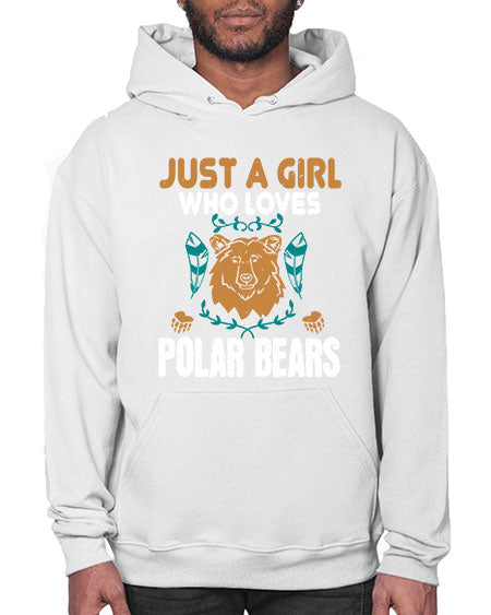just a girl who loves polar bear 163# - bears - animals- Hoodie