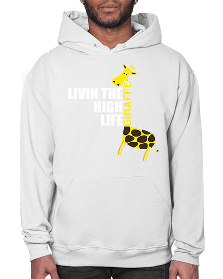 living the high life giraffe - giraffee- Hoodie