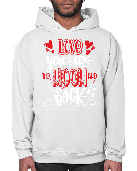 love you to the moon and back 4# - moon- Hoodie