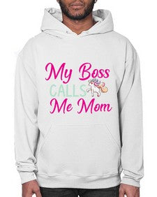 my boss calls me mom 313# - unicorn- Hoodie