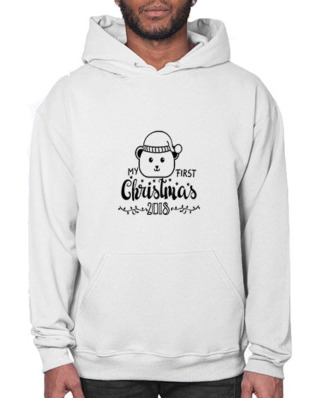 my first christmas bear black 191# - bears - animals- Hoodie