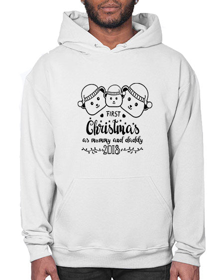 my first christmas bear family black 193# - bears - animals- Hoodie