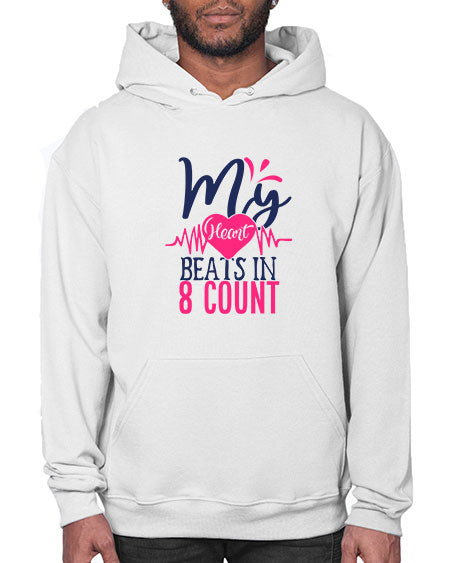 my heart beats in count 1740# - cheer- Hoodie