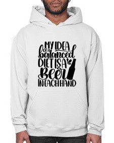 my idea of a balanced diet 1425# - beer- Hoodie