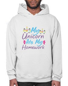 my unicorn ate my homework 318# - unicorn- Hoodie