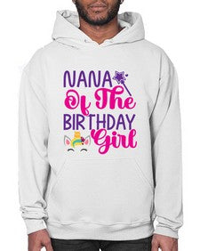 nana of the birthday girl 328# - unicorn- Hoodie