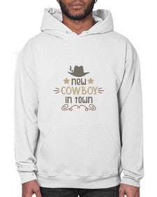new cowboy in town 953# - western- Hoodie
