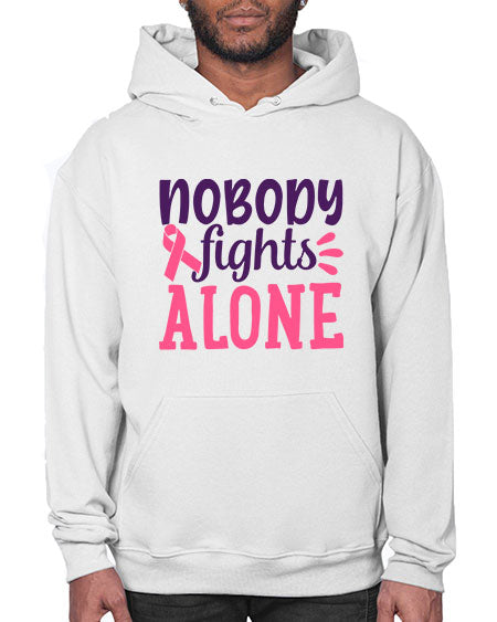 nobody fights alone Style 6# - breast cancer- Hoodie