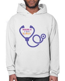 nursing is a work of heart Style 1266# - nurse- Hoodie