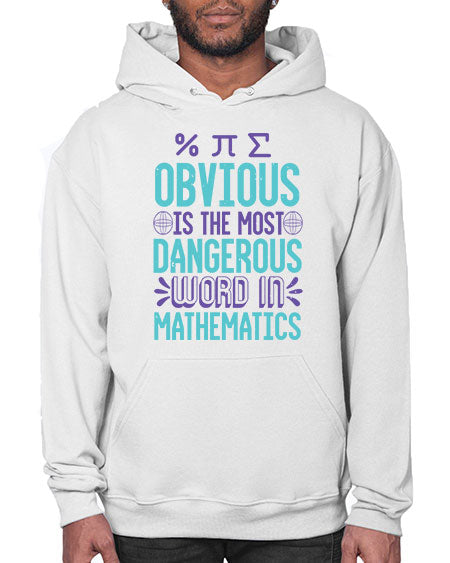 obvious is the most dangergou word in math 37# - pi- Hoodie