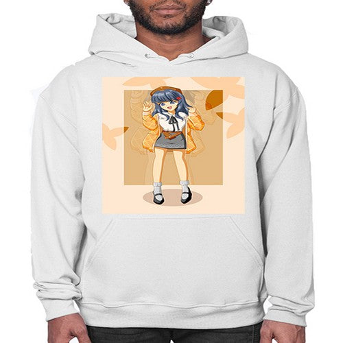 of beautiful girl with jacket 132# - anime- Hoodie
