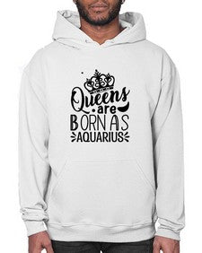 queens are born as Aquarius 388# - aquarius- Hoodie