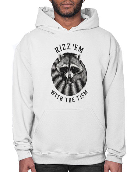 rizzem with the tism 53# - raccoon- Hoodie
