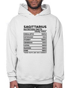 sagittarius Nutrition Facts 400# - sagittarius- Hoodie