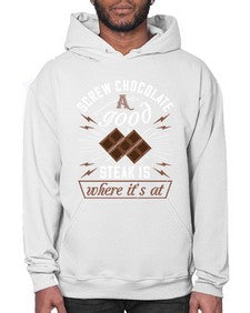 screw chocolate a good steak is where its at 384# - chocolate- Hoodie