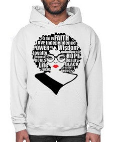 she is unique 16# - black girls or women- Hoodie