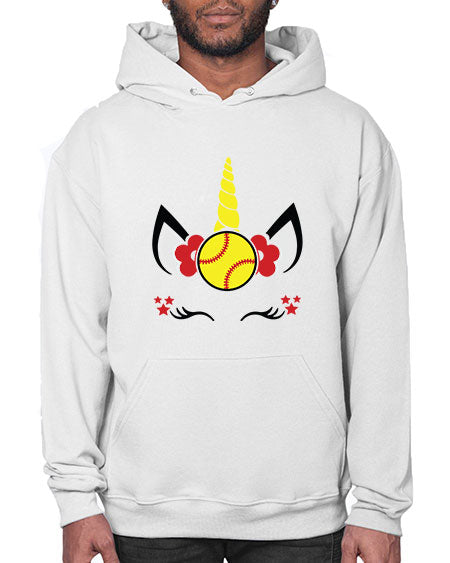 softball unicorn 398# - softball- Hoodie