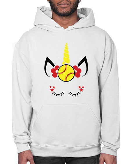 softball unicorn 400# - softball- Hoodie