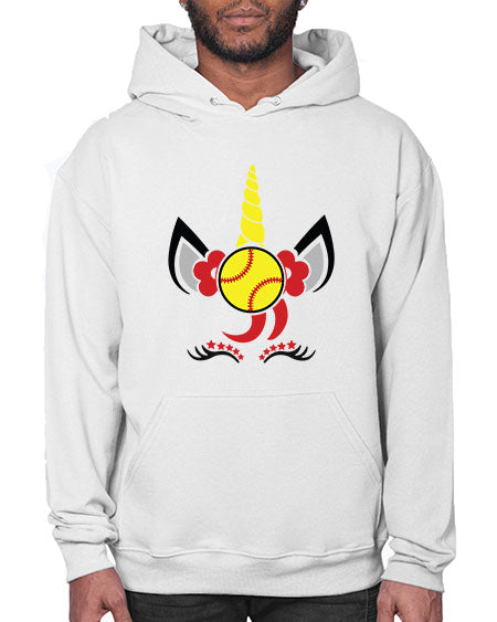 softball unicorn 401# - softball- Hoodie