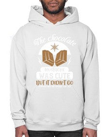 the chocolate mustache was cute but it didnt go with his blonde head 415# - chocolate- Hoodie