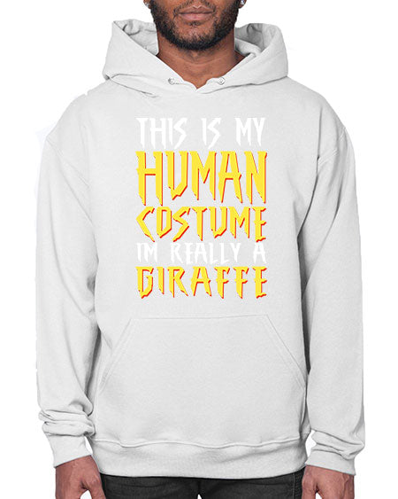 this is my human costume im really a giraffe - giraffee- Hoodie