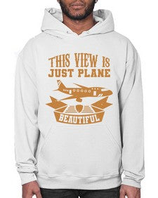 this view is just plane beautiful  44# - airplane- Hoodie