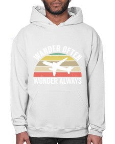 wander often wonder always  47# - airplane- Hoodie