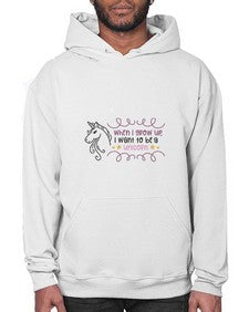 when i grow up i want to be a unicorn 554# - unicorn- Hoodie