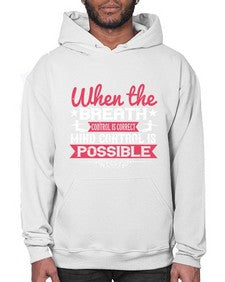when the breath control is correct mind control is possible  602# - yoga- Hoodie