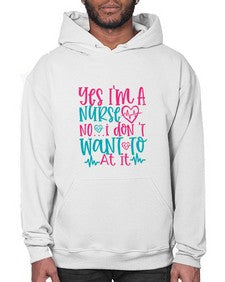 yes im a nurse no i don t want to at it Style 1673# - nurse- Hoodie