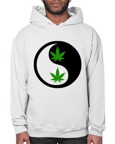 yin and yang weed 1264# - marijuana- Hoodie