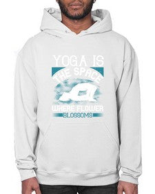 yoga is the space where flower blossoms  627# - yoga- Hoodie