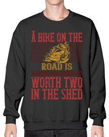 A bike on the worth two in the shet 1# - motorcycle- Sweatshirt - Crew