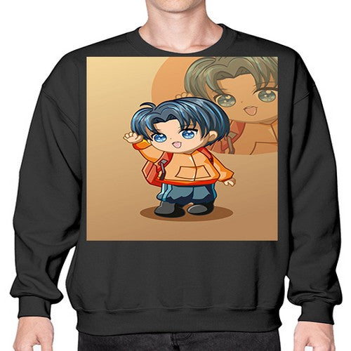 A cute boy with package 127# - anime- Sweatshirt - Crew