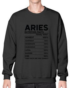 Aries Nutrition Facts 97# - aries- Sweatshirt - Crew
