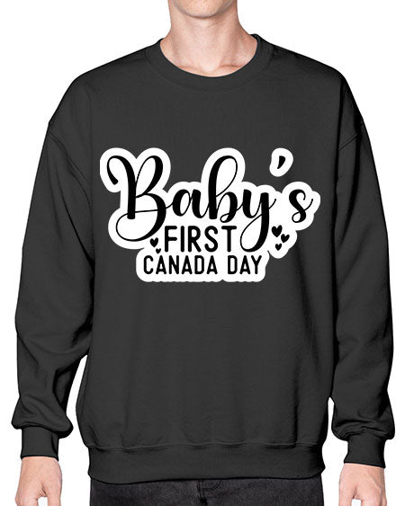 Baby s First Canada Day 275# - baby- Sweatshirt - Crew