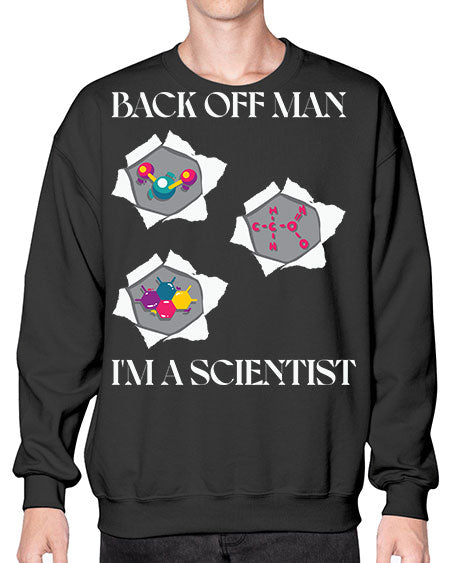 BackOffManImAScientistSkinite Scientist Skinite 289# - general science- Sweatshirt - Crew