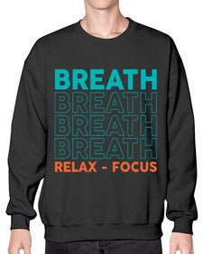 Breath Relax Focus 181# - yoga- Sweatshirt - Crew