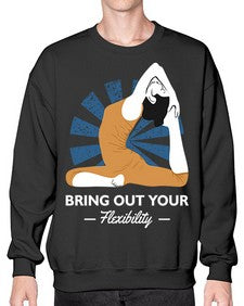 Bring Out Your Flexibility 185# - yoga- Sweatshirt - Crew