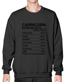 Capricorn Nutrition Facts 185# - capricorn- Sweatshirt - Crew