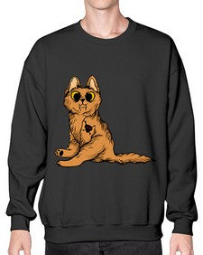 Cat 43# - cartoon animals- Sweatshirt - Crew