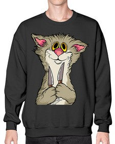Cat 44# - cartoon animals- Sweatshirt - Crew