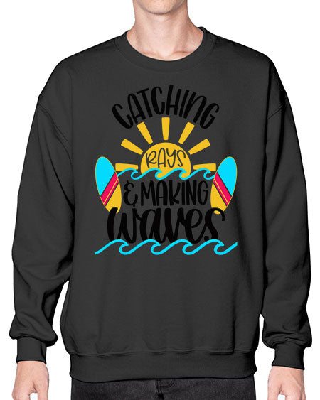 Catching Rays Making Waves Style 49# - summer- Sweatshirt - Crew