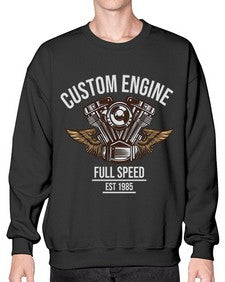 Custom engine 14# - motorcycle- Sweatshirt - Crew
