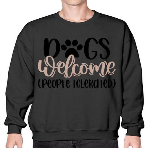 Dogs Welcome Style 21# - dogs- Sweatshirt - Crew
